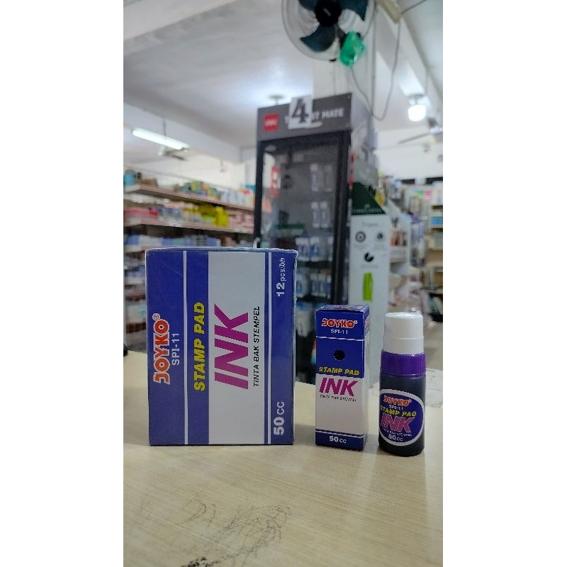 

Grosir Tinta bantalan stempel joyko Ungu SPI-11 Volume 50 cc (min. order 12pcs)