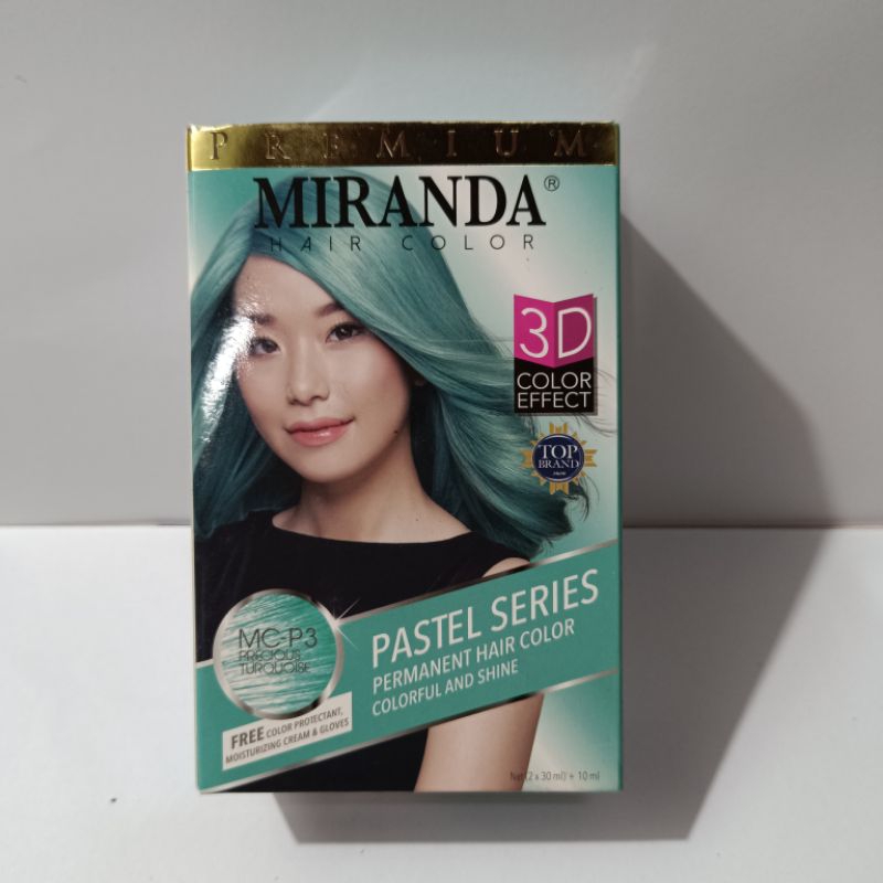 Miranda Hair Color Premium Pastel Series Hijau Tosca