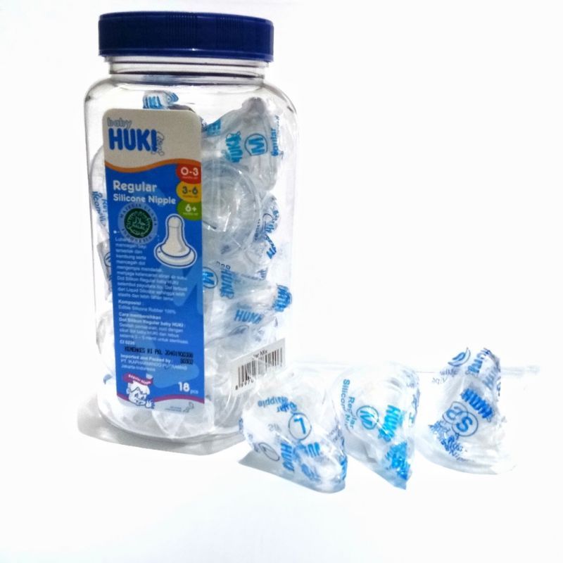 Huki Orthodontic Nipple / Pentil Gepeng /Reguler /Dot bayi