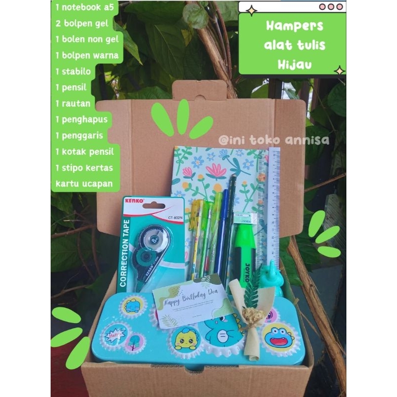 

Hampers Alat Tulis Hijau