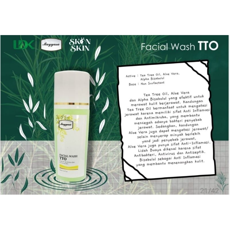 acne facial wash mayyasa (tea tree, aloevera)