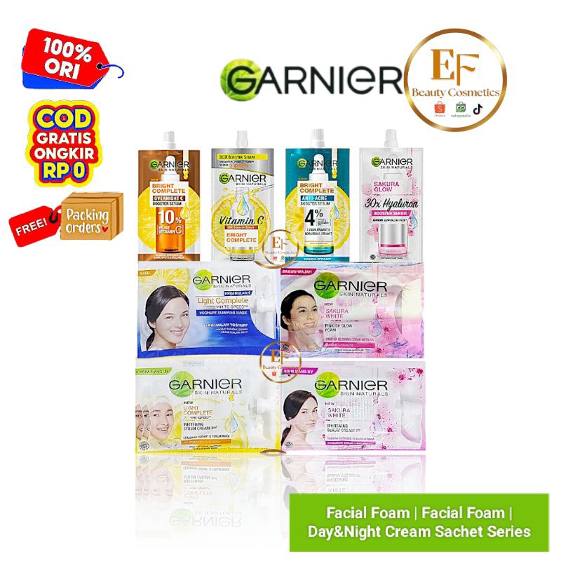 GARNIER Sachet Facial Foam | Serum | Day Cream | Night Cream | Sunscreen