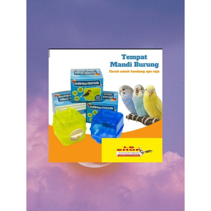 kotak mandi burung impor kandang mandi burung pleci kenari burung lainnya