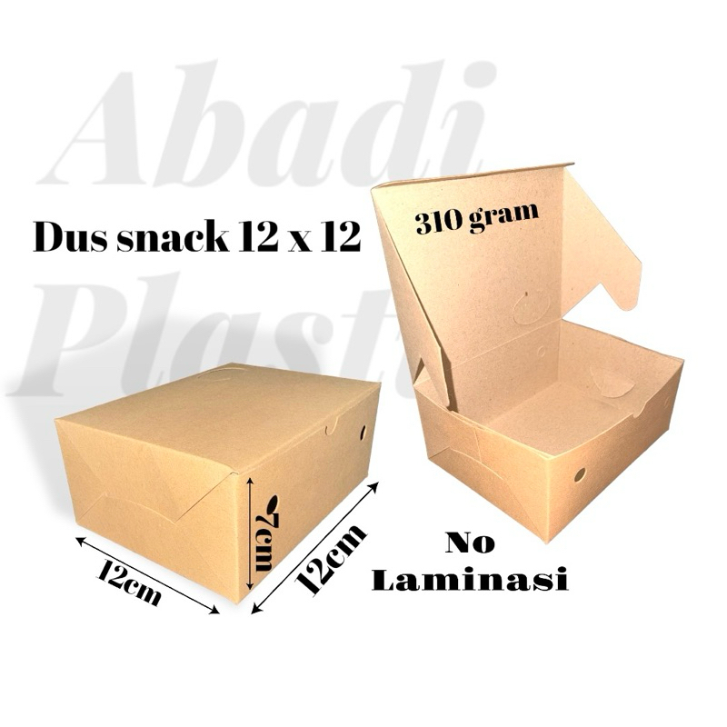 

DUS KUE KRAFT 12x12/BOX KUE/DUS SNACK -100PCS