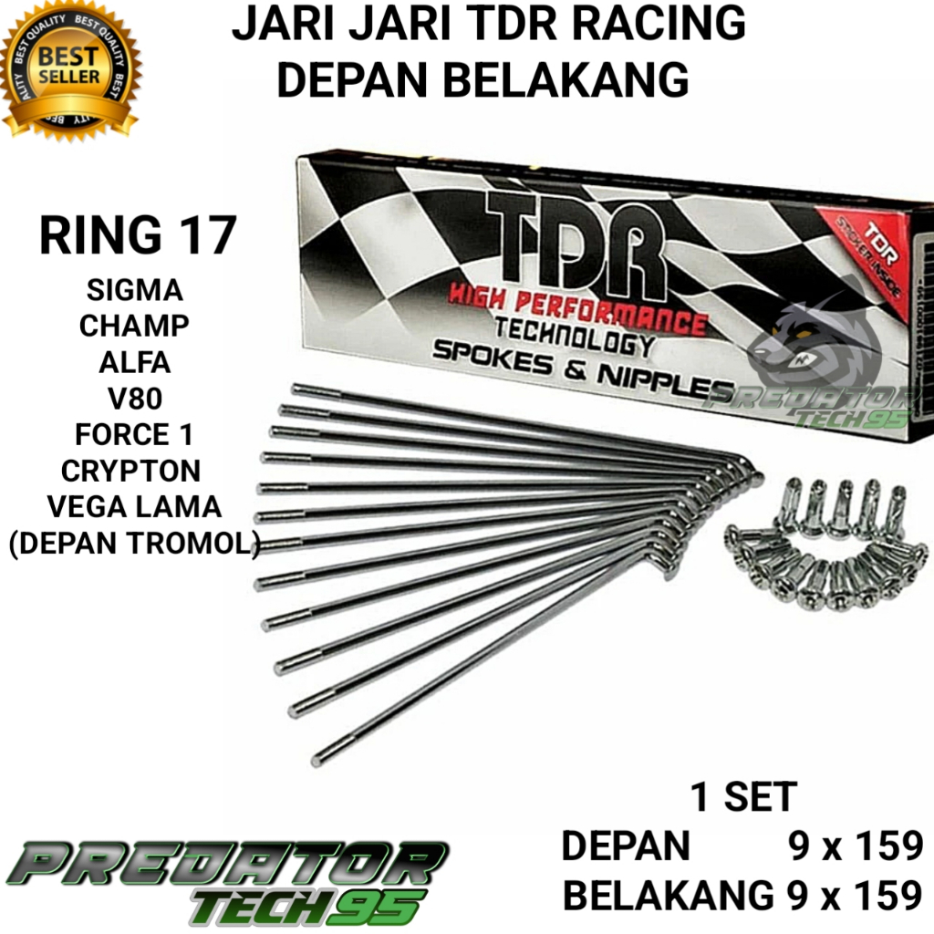 JARI JARI JARI2 RUJI TDR ORIGINAL CHROME 1 SET VELG DEPAN BELAKANG RING 17 YAMAHA SIGMA CHAMP ALFA V