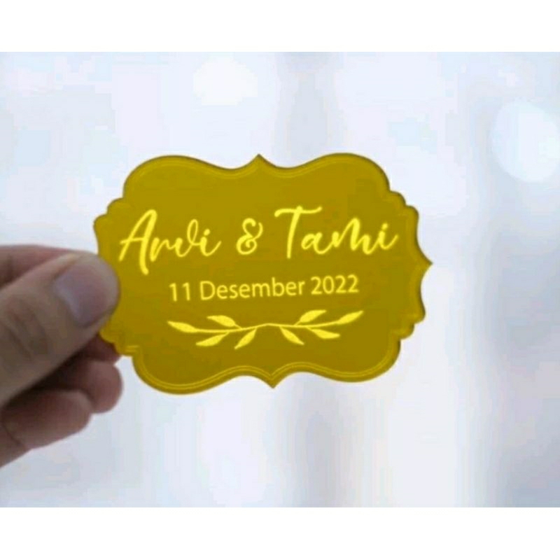 grafir huruf nama pengantin / grafir tanggal / grafir doa