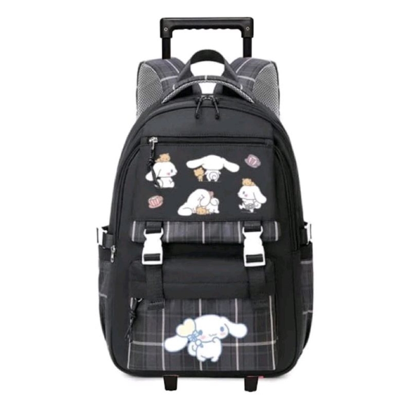 tas troli Cinnamorol koper anak tas dorong ransel SD tas perempuan kapasitas besar