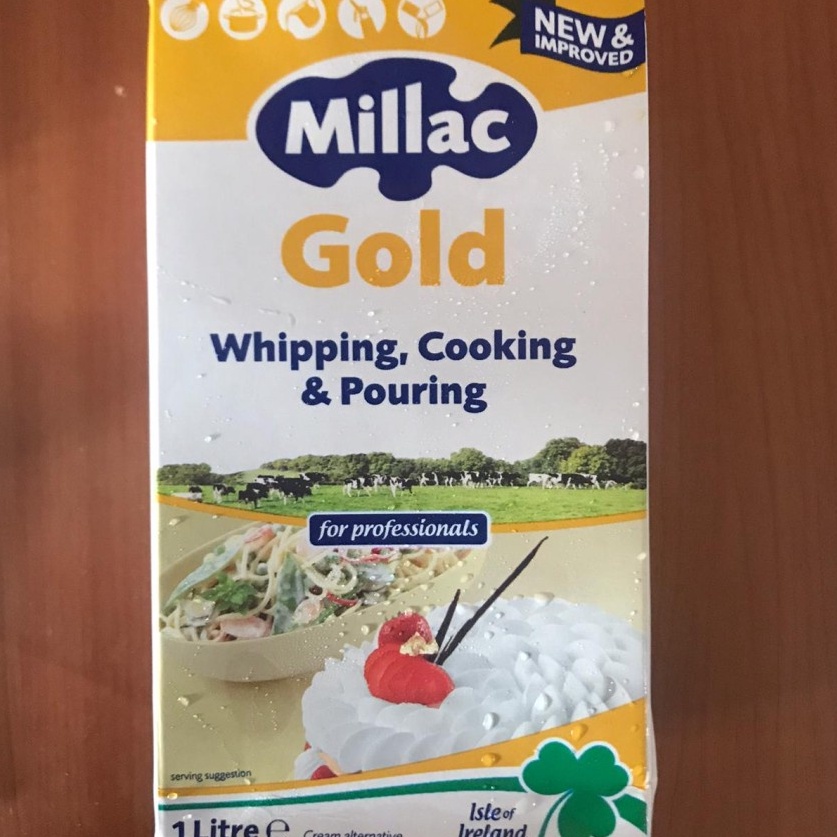 

See Here Millac Gold Whip Whipping Cream 1Liter Whipping Gold Gosend Grab Only