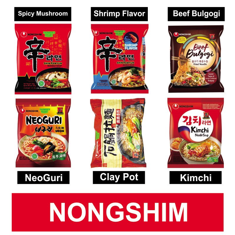 

Super Oke NONGSHIM SHIN RAMYUN PROMO HALAL 6 Variant Rasa 12gram