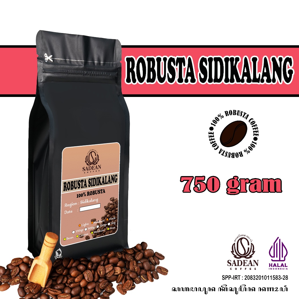 

Biji Kopi Bubuk Robusta Sidikalang 750g / Kopi Robusta Sidikalang Sumatra 750 gram