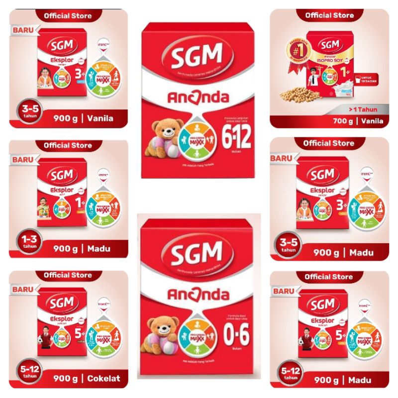 SGM Explore Ananda 1000gr / 1+/ 3+/ 5+ 900gr/ Soya 700gr