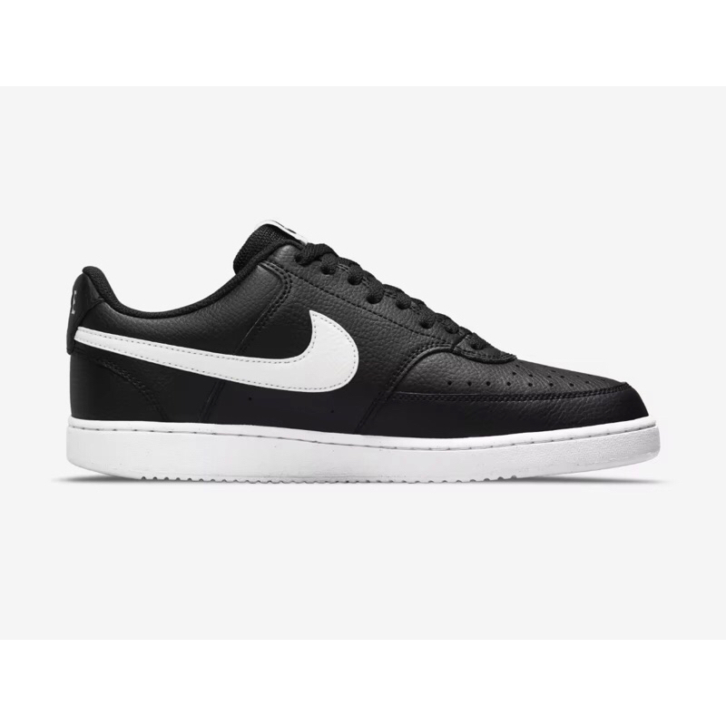 NIKE COURT VISION LOW NEXT NATURE - BLACK WHITE & BLACK BLACK