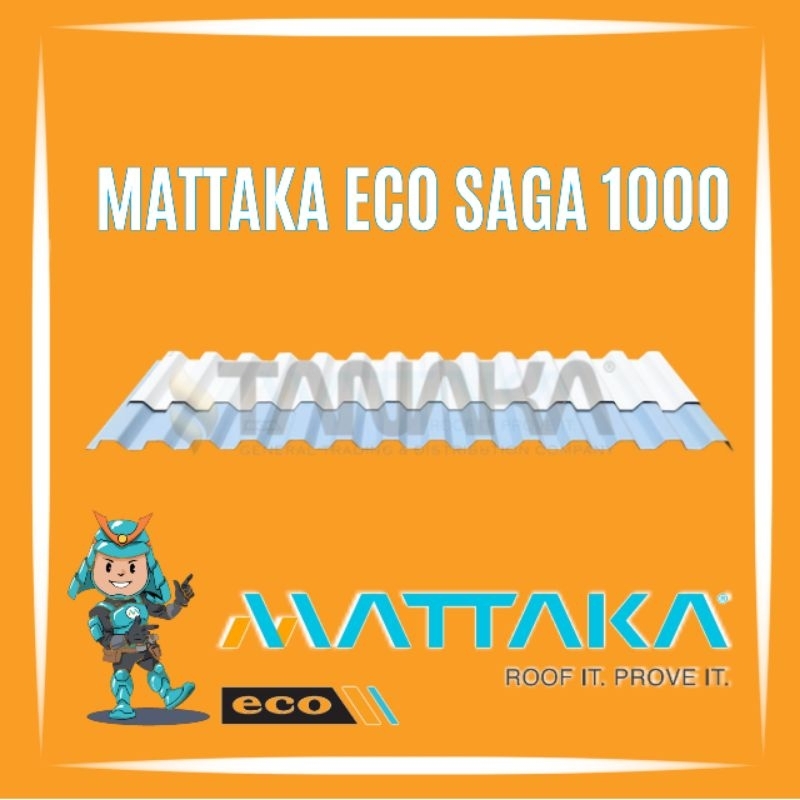 MATTAKA Atap UPvc Single Layer Eco Saga 1000 mm