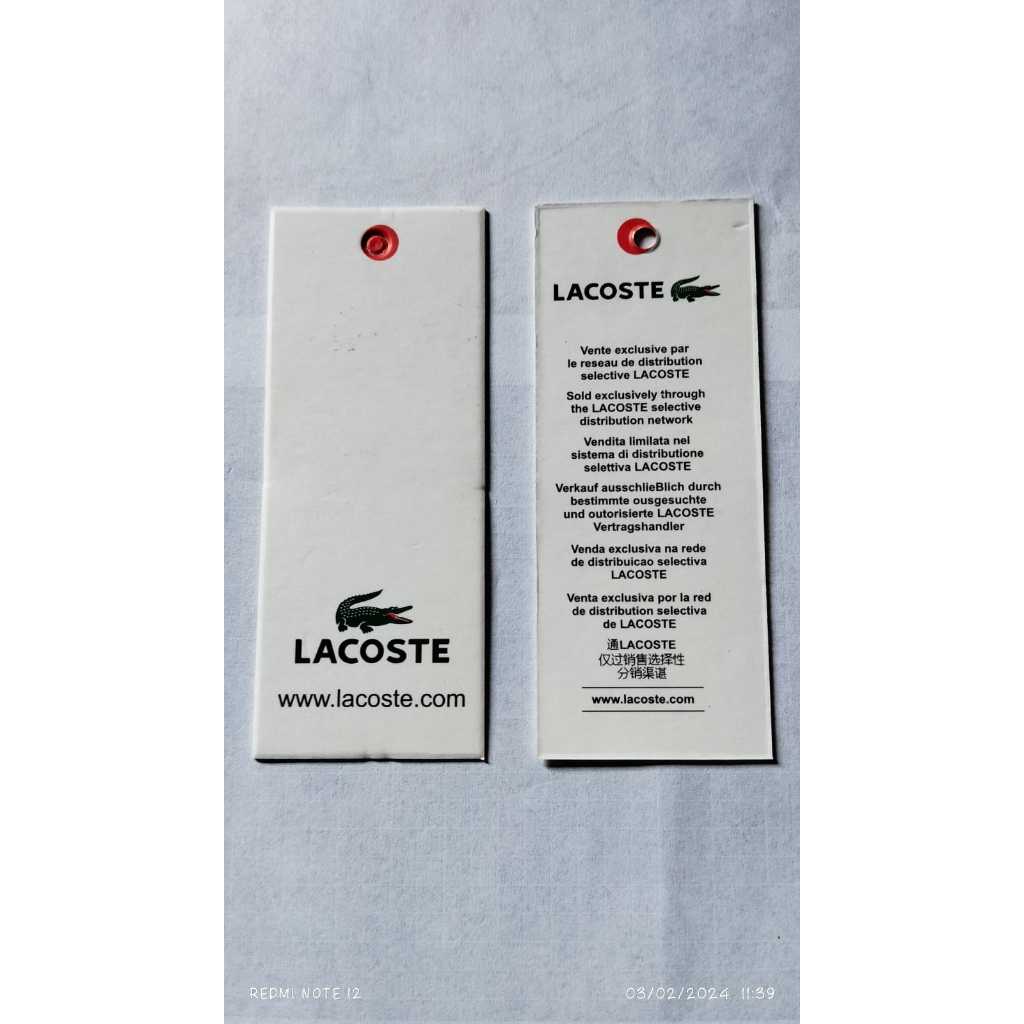 

hangtag lacoste super premium