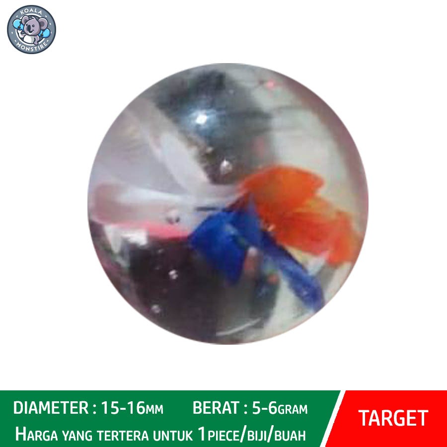 TARGET Kelereng Gundu Type 13 Cat Eyes Marble Balap Belimbing