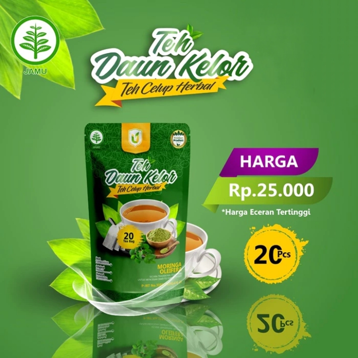 

Teh Daun Kelor Isi 20 Tea Bag Teh Celup Herbal Moringa Oleifera