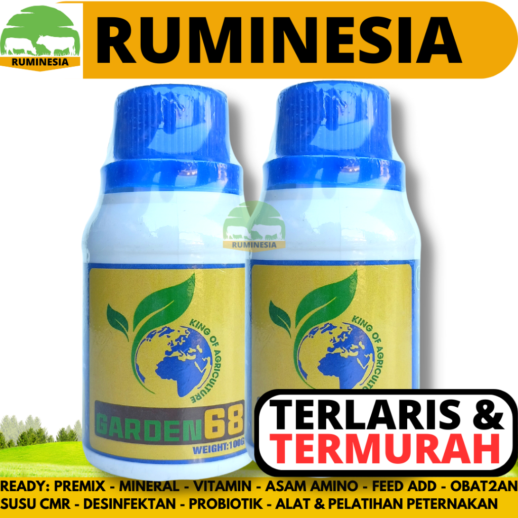 Garden 68 100 gram - Pupuk Hayati Multifungsi - Pupuk Organik Multifungsi - Garden 68 ORIGINAL - Roo