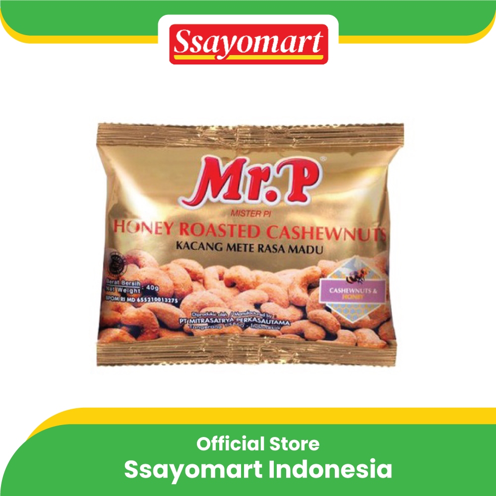 

MR. P Kacang Mete Panggang Varian Rasa Honey 40gr