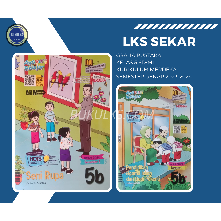 Buku LKS Sekar SD MI Kelas 5 Genap Kurikulum Merdeka 2023 - 2024 Original