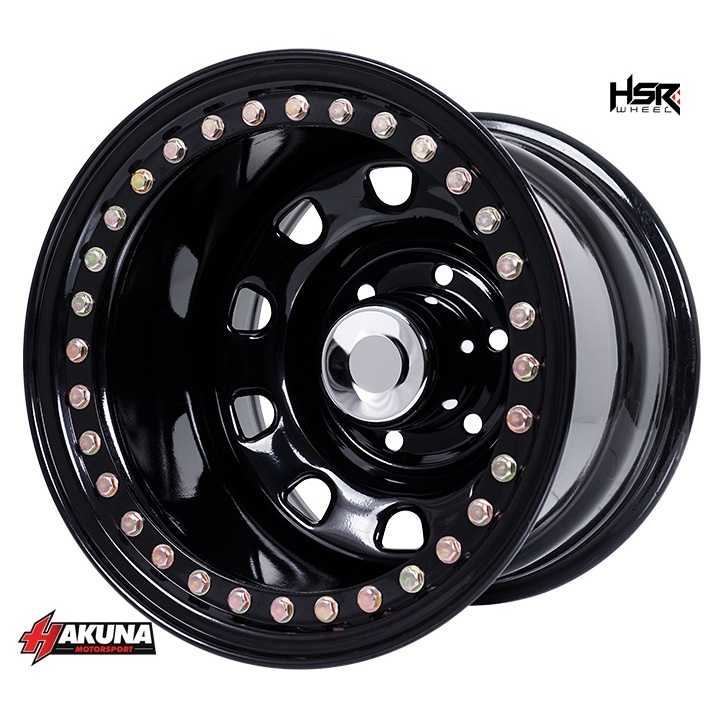 Velg Mobil R15 HSR BEADLOCK MOKUPO R15 Lebar 8 Lubang 6 Buat Pajero,Fortuner,Triton Promo