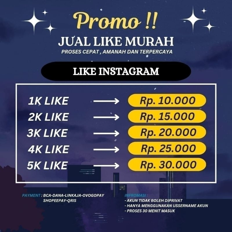 ( Promo ) Like Instagram Real Permanen | Like Instagram