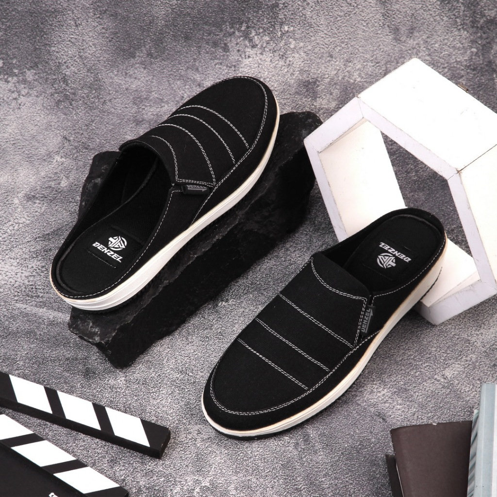 DENZEL DZ 170 Sepatu Sendal Pria Bustong Men Sandals Hitam - SEPATU PRIA - SANDAL PRIA