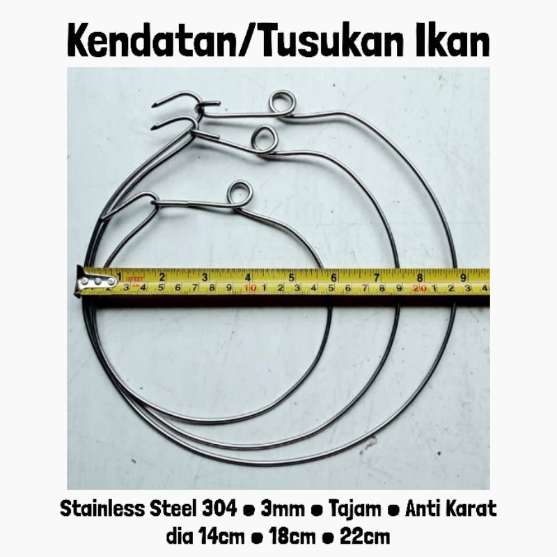 Kendatan Tusukan Sundukan Cantolan Ikan Mancing Pancing Stainless Anti Karat