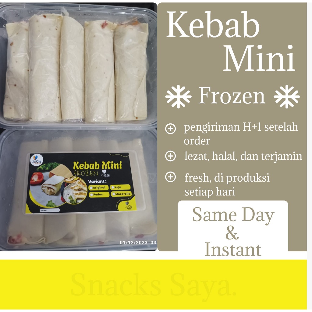 

Kebab Frozen Mini isi 10pcs/box Original Cemilan Camilan Makanan Ringan