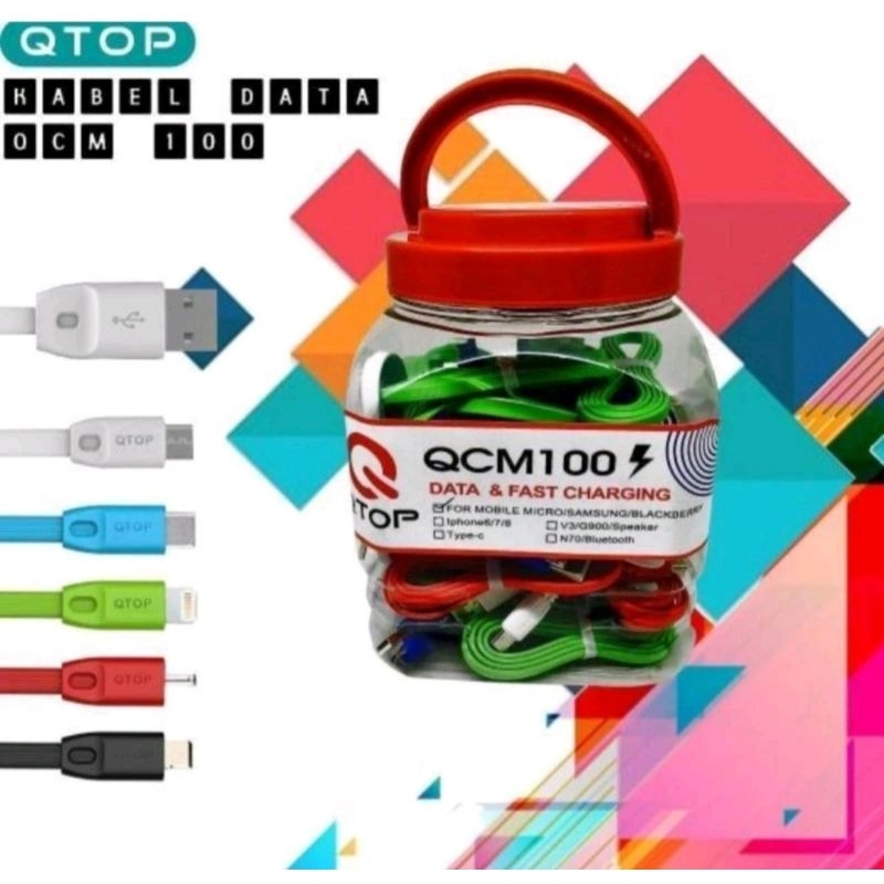 Kabel Data Qtop type c per psc Kabel Charger Casan Qtop Usb C
