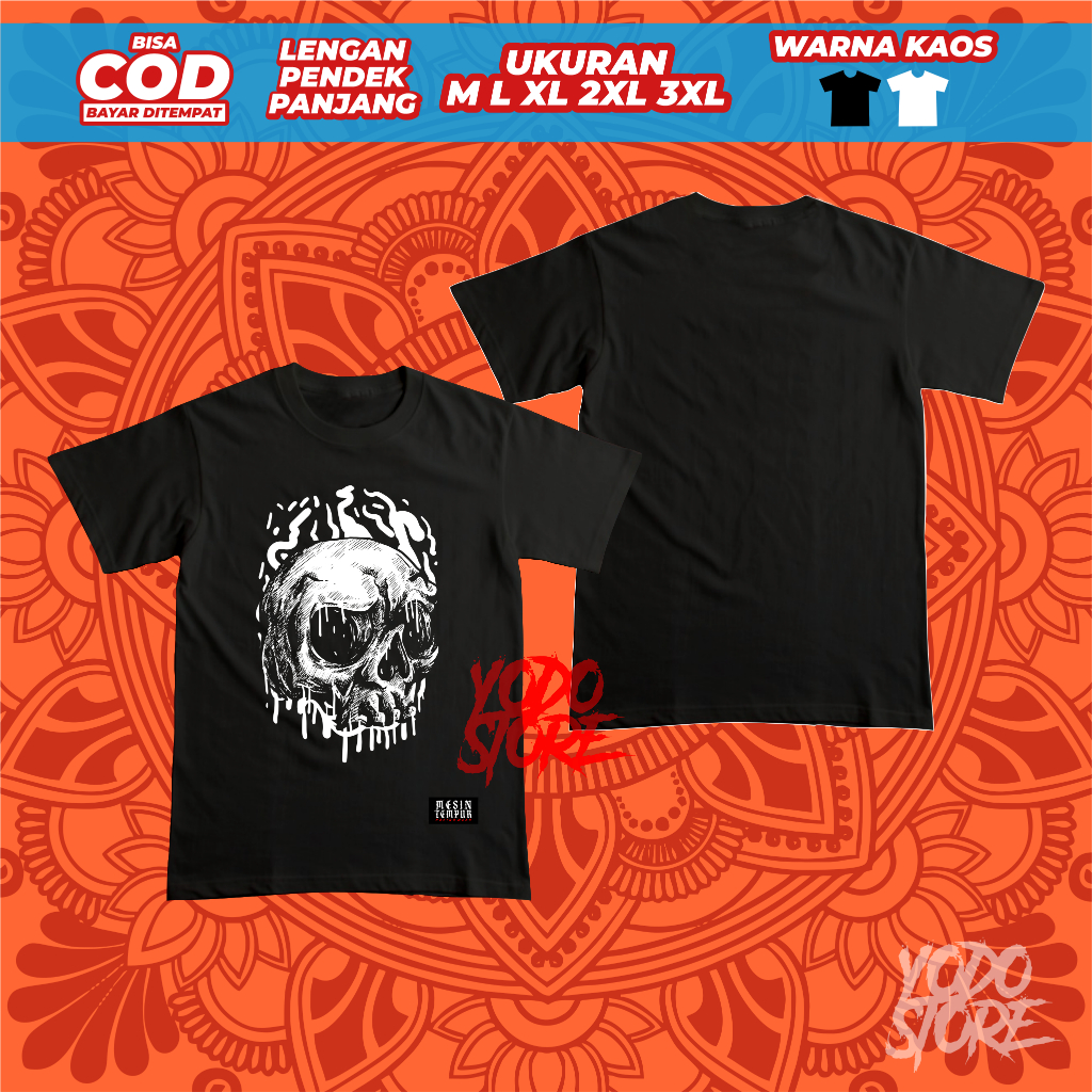 Kaos Distro Baju Tshirt Murah Tengkorak