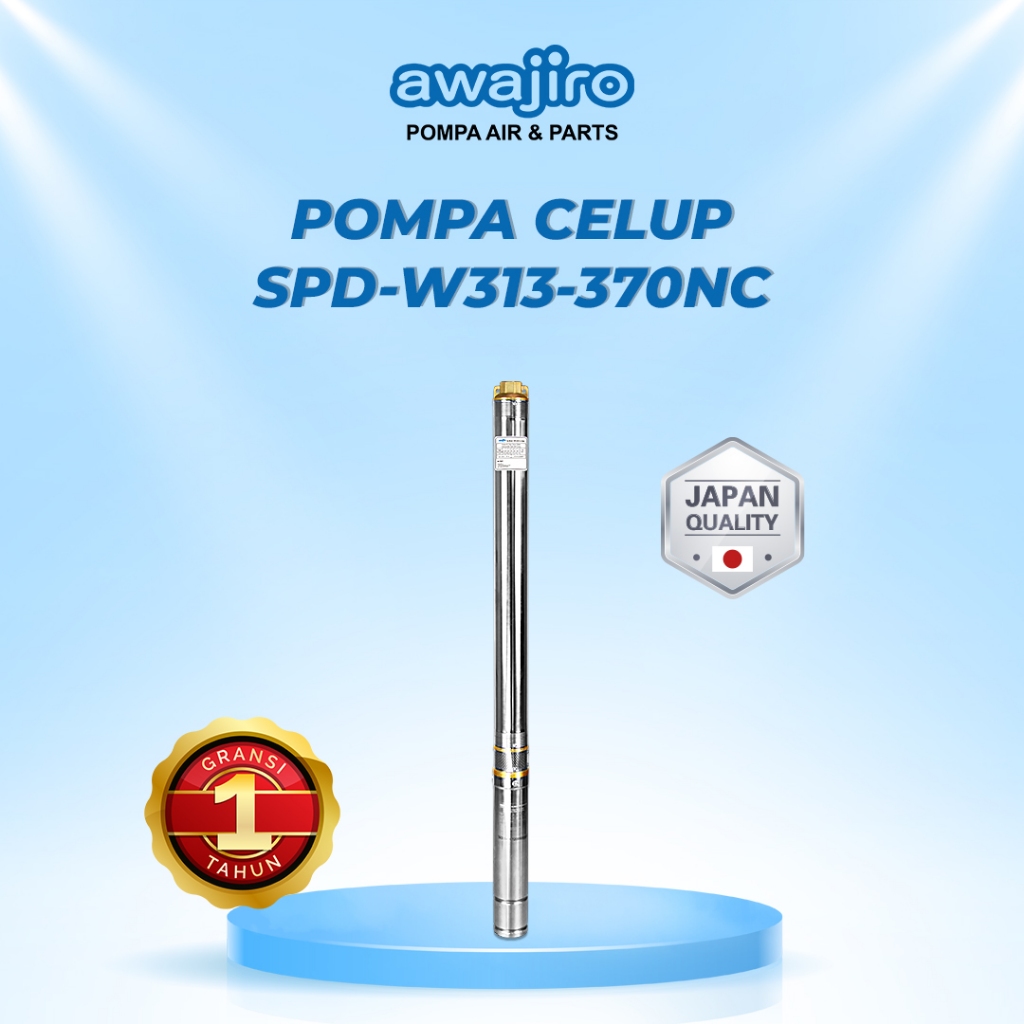 Awajiro SPD-W313-370NC  Pompa Air Satelit 3 inch  Lisensi Jepang 250 Watt  Pompa Air Submersible - P