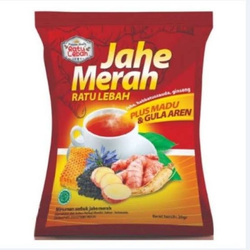 

Jahe Merah Ratu lebah gula aren 1 renceng isi 10 sachet