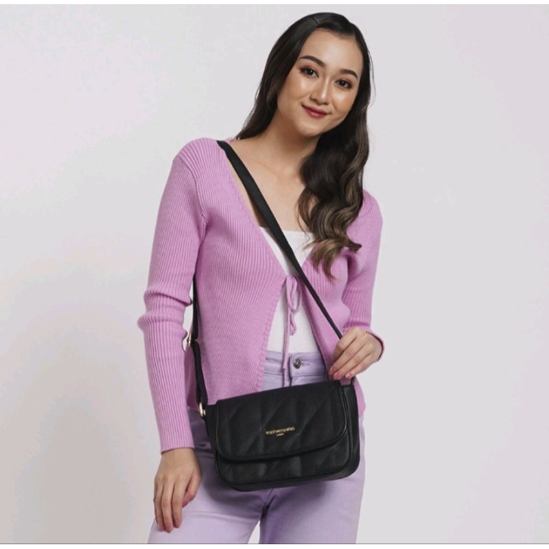 TAS SELEMPANG WANITA HITAM VERVIA SOPHIE MARTIN