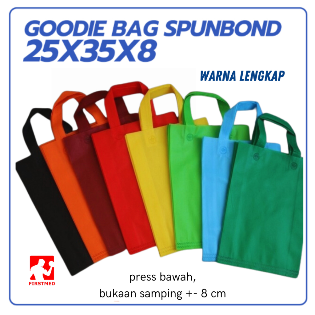 

GOODIE BAG 25x35 HAMPERS TAS SPUNBOND BAG WARNA POLOS TAS HAJATAN TAS SOUVENIR TAS ULANG TAHUN ANAK