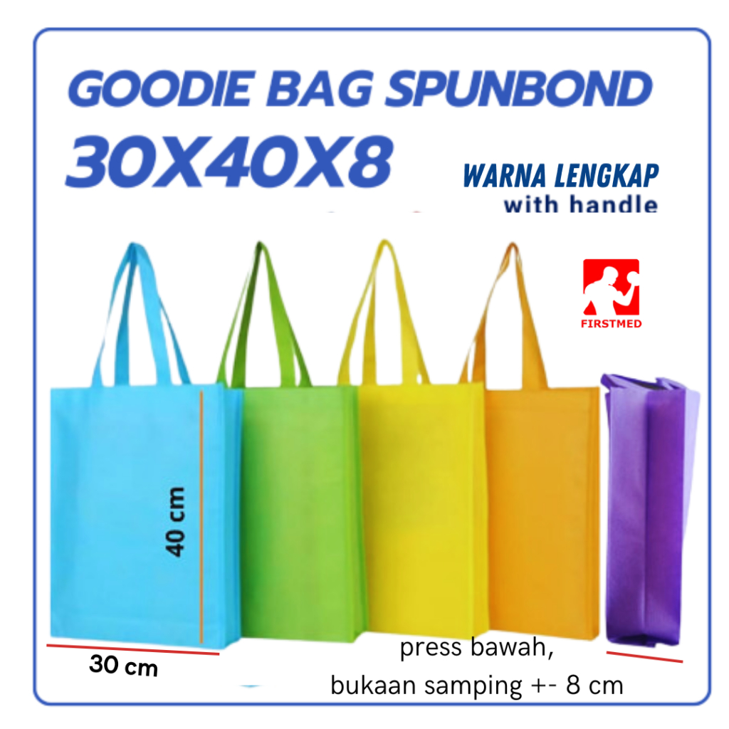 

GOODIE BAG 30x40 HAMPERS TAS SPUNBOND BAG WARNA POLOS TAS HAJATAN TAS SOUVENIR TAS ULANG TAHUN ANAK