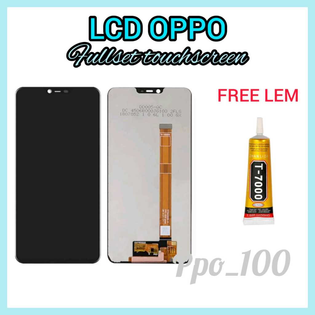 GRATIS LEM LCD OPPO A3S / OPPO A5/ REALME 2 / REALME C1 FULLSET ORIGINAL TOUCHSCREEN LAYAR HP COMPLE