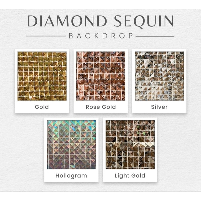 Diamond Sequin Backdrop Transparent