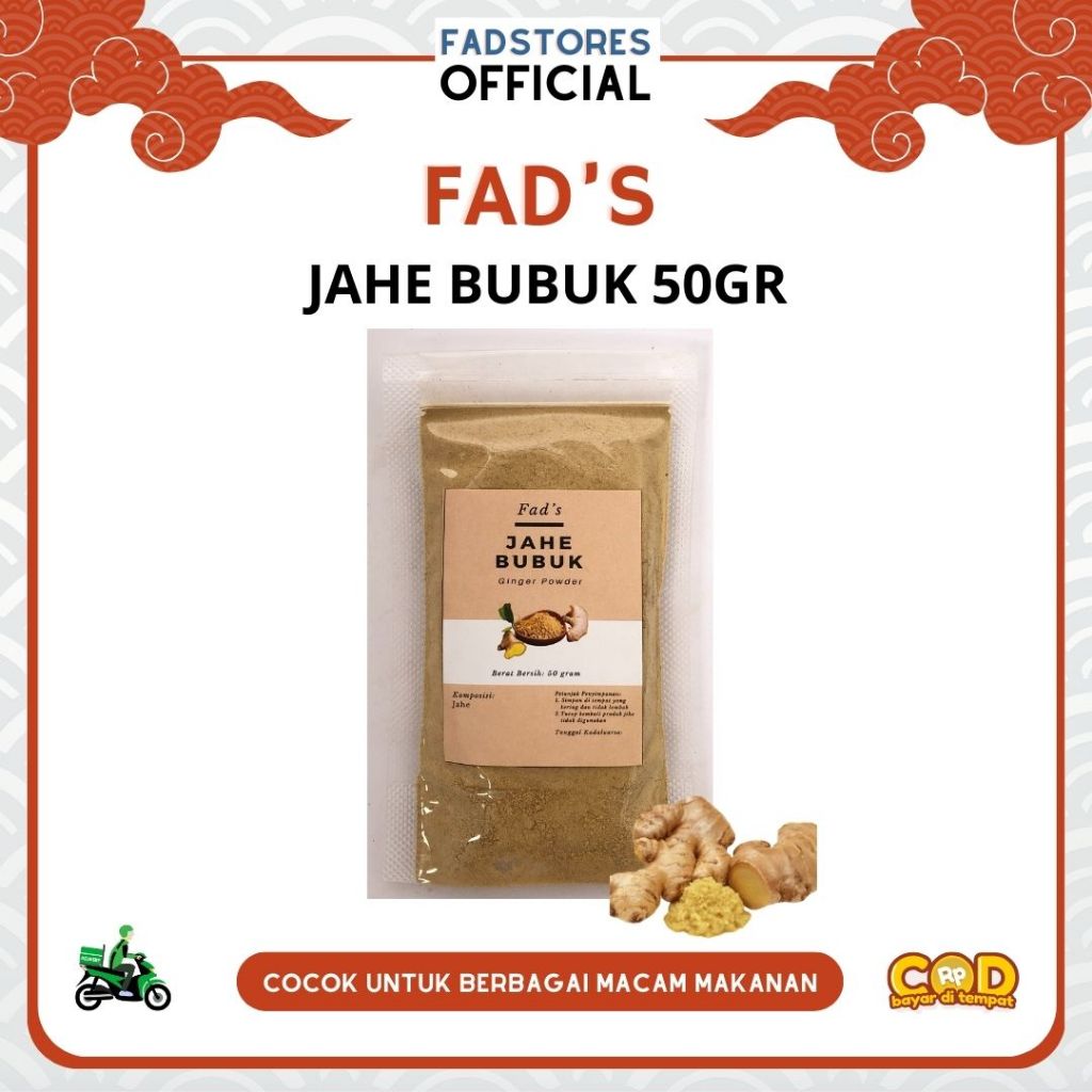 

Jahe Bubuk 50gr - Ginger Powder 50gr - Fad's Rempah Bubuk - Rempah JSR