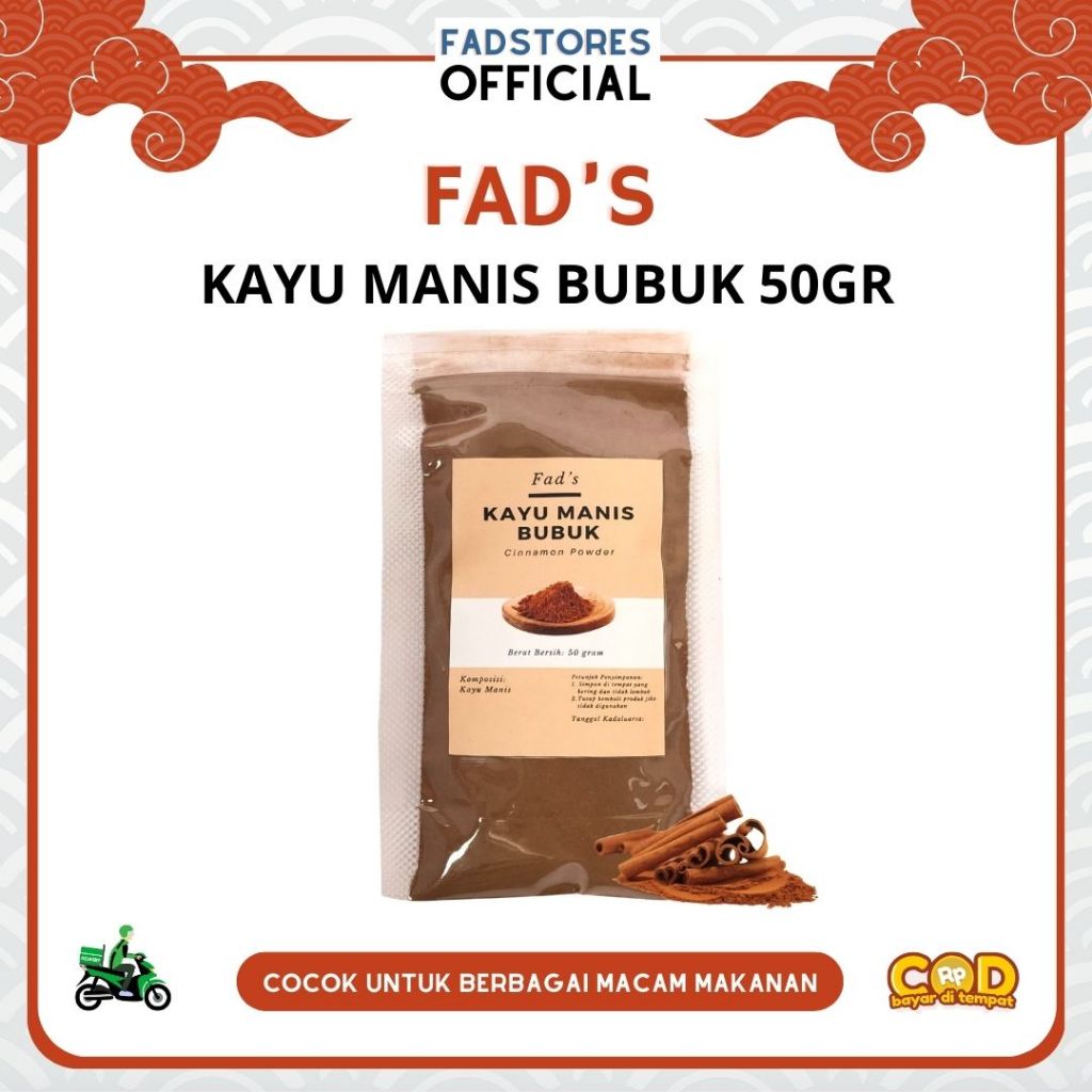 

Kayu Manis Bubuk 50gr - Cinnamon Powder 50gr - Fad's Rempah Bubuk - Rempah JSR