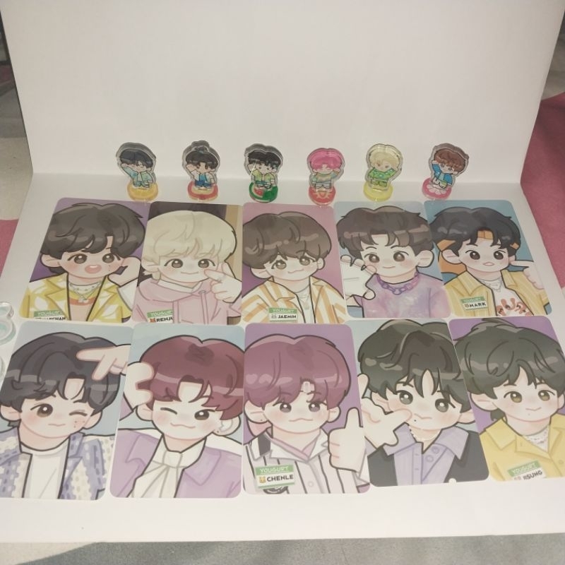 7 DREAMS FANART BY CYKS PHOTOCARD + FIGURE STAND NCT DREAM YOGURT SHAKE
