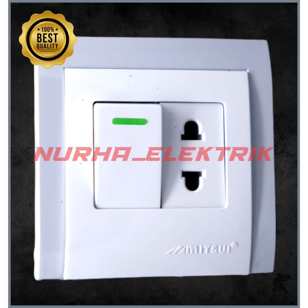 Stop Kontak+Saklar Engkel Mitsui SNI Inbow Tanam Good Quality Best Price