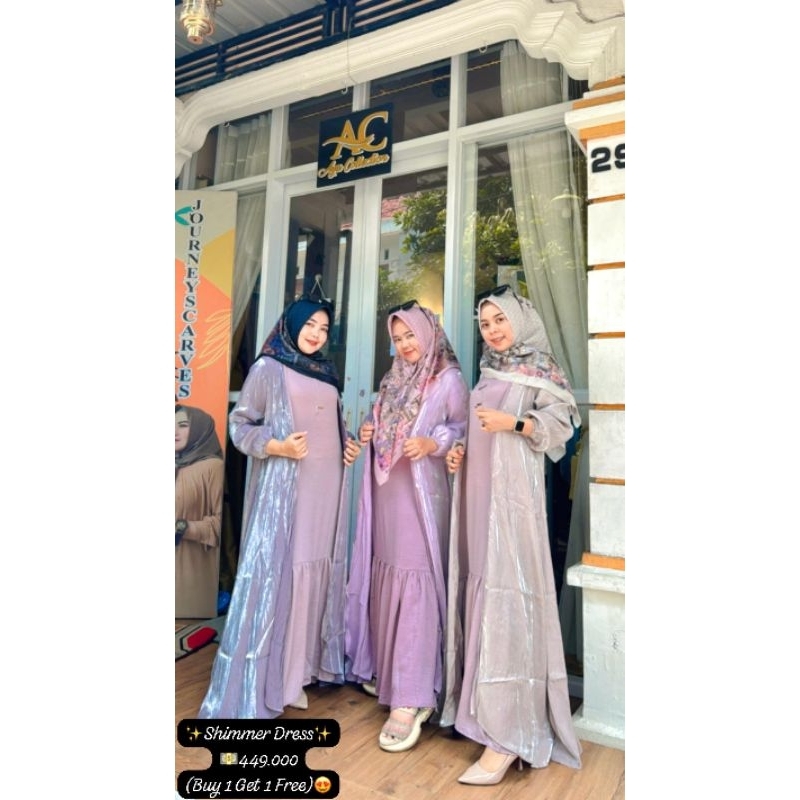 Shimer dress journey scarves