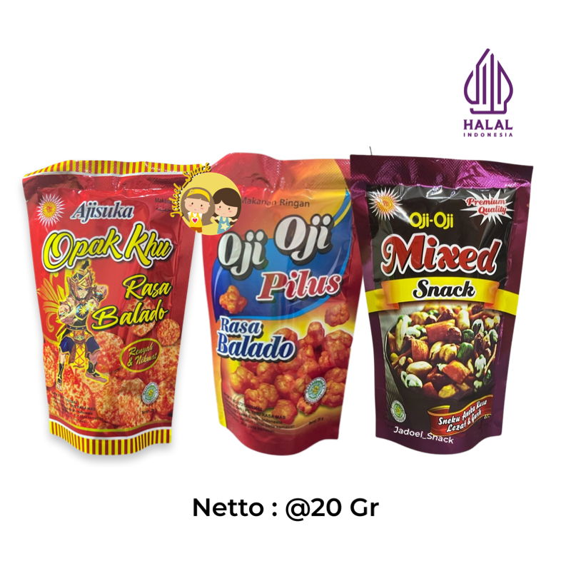 Opak khu - Oji Oji Pilus - Mixed 20 Gr Snack Rasa Asin Gurih Balado by Jadoel_Snack