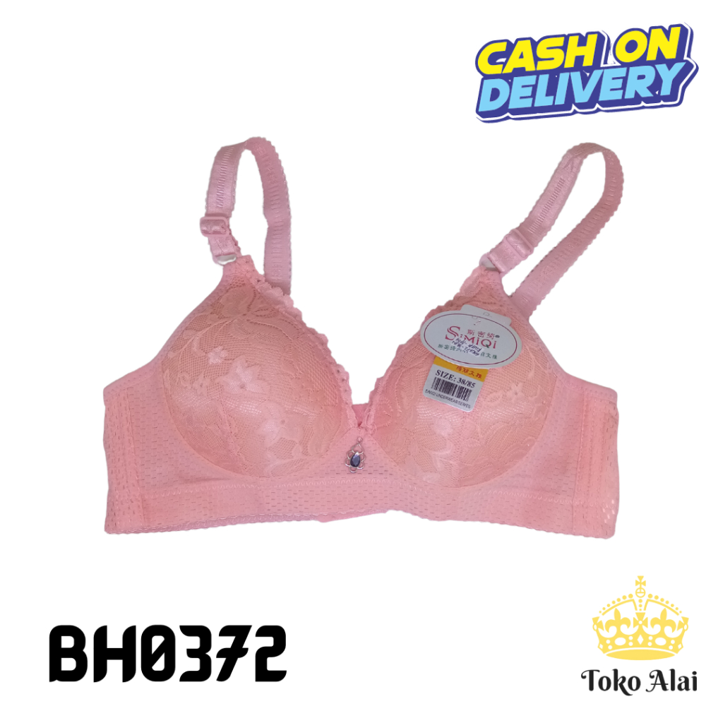 BRA/BH MOTIF BUNGA  BUSA BERKAWAT PINK SIMIQI BH0372