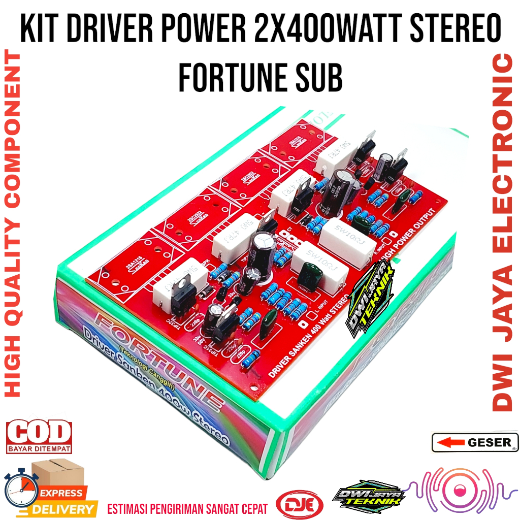 KIT DRIVER POWER 2X400WATT SETEREO FORTUNE SUB
