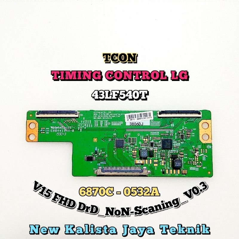 TCON TV LG 43LF540T TIKON LG 43LF540 ORIGINAL V15 FHD VER 0.3 TCON LG 43LF540 LOGIC 43LF540T TICON L