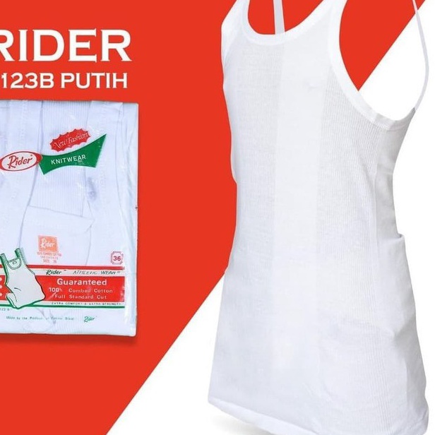 Diskon SINGLET PRIA RIDER R123BS HARGA GROSIR WARNA PUTIH KAOS DALAM PRIA