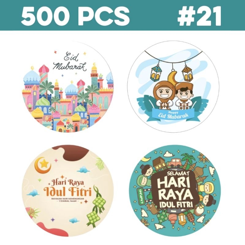 

500 Pcs Stiker Label Lebaran Stiker Label Idul Fitri