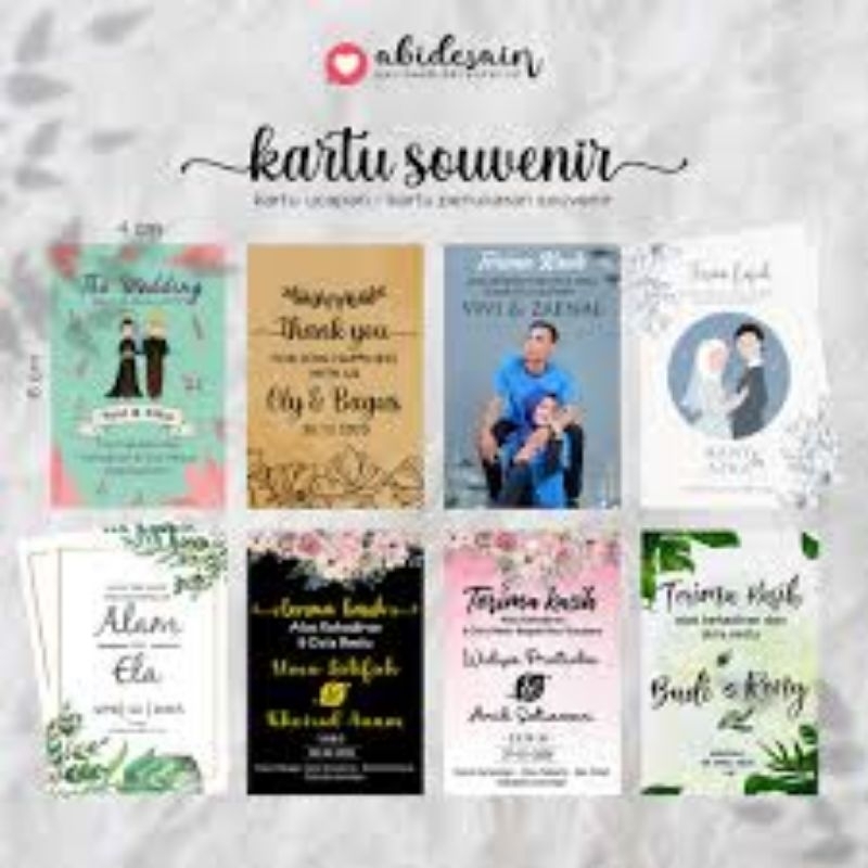 Kartu Souvenir Pernikahan dan ID Card