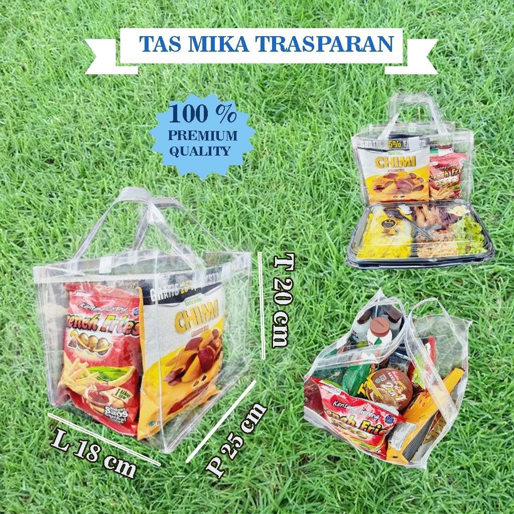 Tas mika polos muat nasi box bento murah